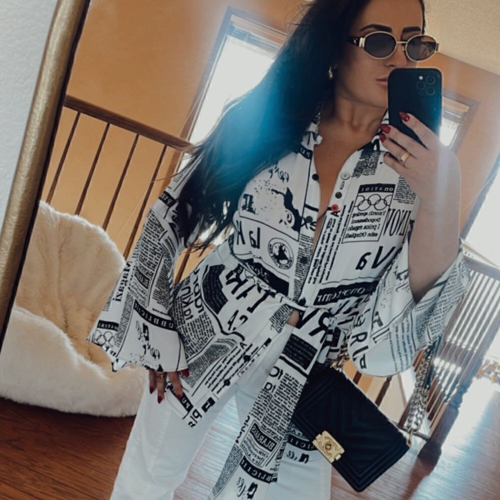Newspaper printed top